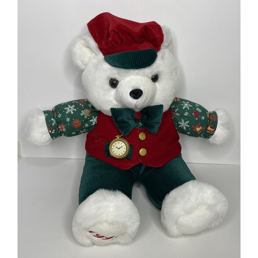 MTY Int. Vintage 1997 Holly Berry 18" Teddy Bear Plush Stuffed